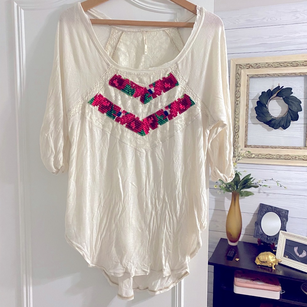Free People embroidered shirt